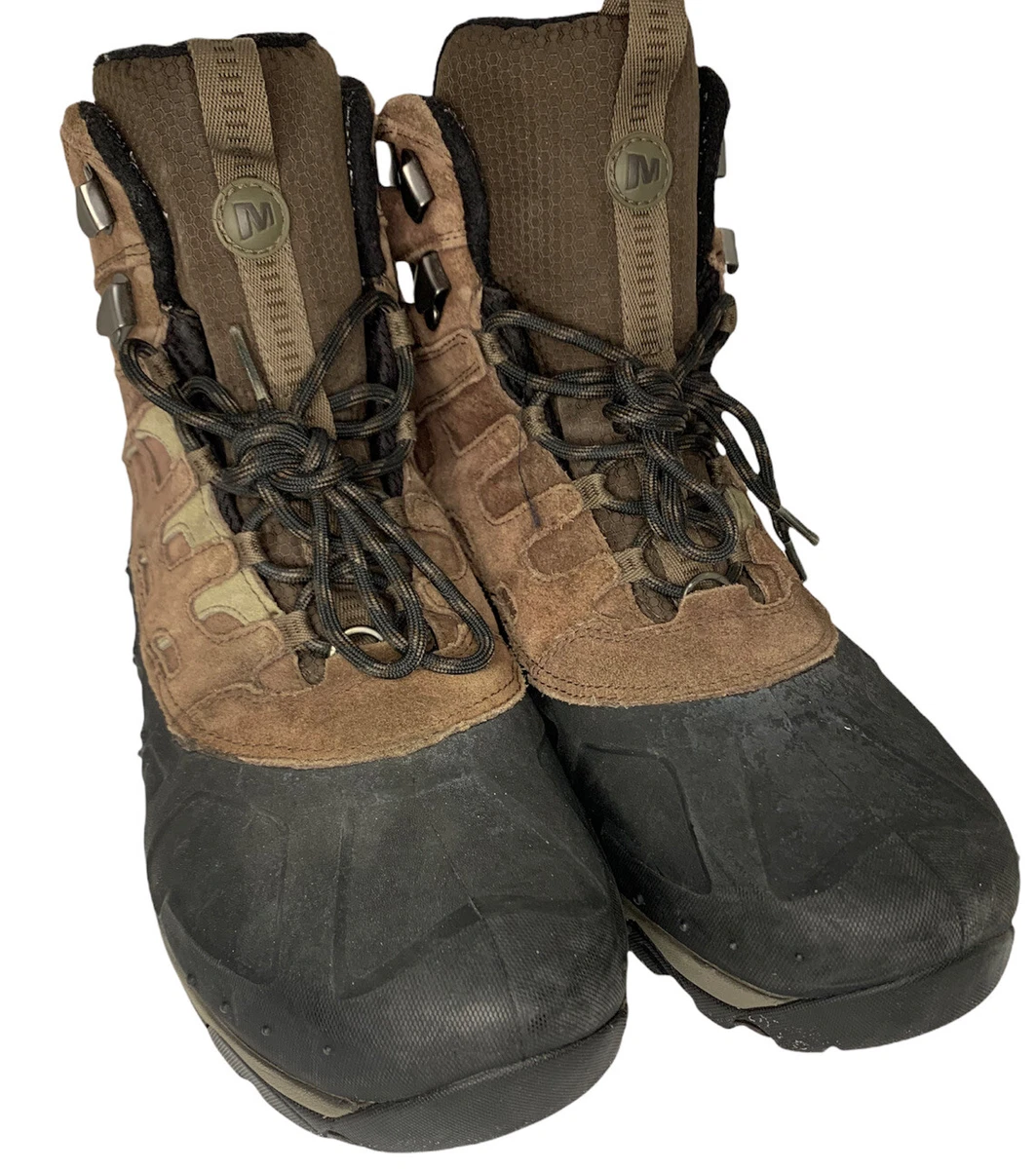 Merrell Boot Men s Moab Polar Size 13 Select Dry Brown Black Boots 400 Grams