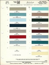 1965 MERCURY COMET PARKLANE MONTEREY MONTCLAIR PAINT CHIPS (DITZLER)