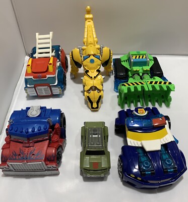 Transformers Tomy Hasbro  Lot Of 6 Used Bumble Bee Optimums Prime Etc