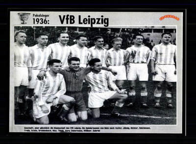 VFB Leipzig team card DFB Cup winner 1936