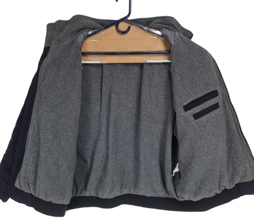 LANDS' END Navy Blue Puffer Flee Windbreaker Jacket Men Size XL Long Sleeve - Picture 3 of 6