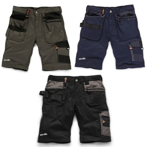Scruffs Trade Work Shorts Black, Grey 