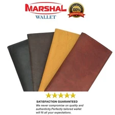 Brand New Hand Crafted Genuine Soft Leather Checkbook Cover with Duplicate Flap