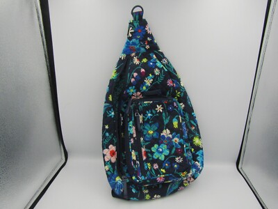 Vera Bradley Iconic Sling Backpack - Moonlight  Garden Vera Bradley Sling Backpack Moonlight Garden Pattern | eBay main image 3