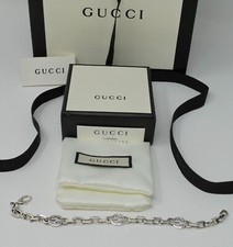 Gucci Bracelet Authentic Silver Size 18 Unise...