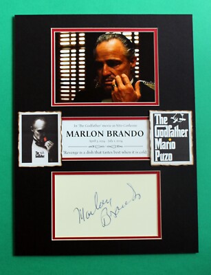 MARLON BRANDO AUTOGRAPH masterly display Vito Corleone The Godfather