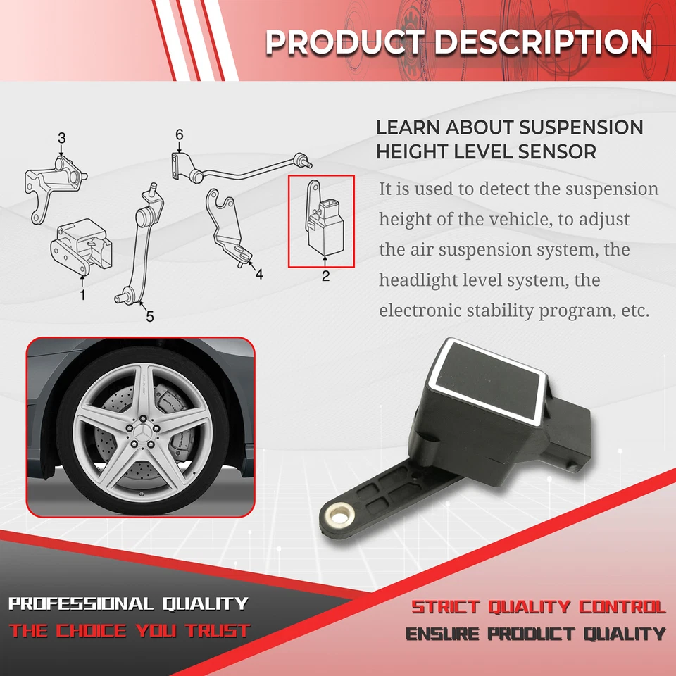 Датчик уровня высоты подвески 0105427717 2X для Mercedes-Benz W169 W245 W202 - Изображение 4 из 4