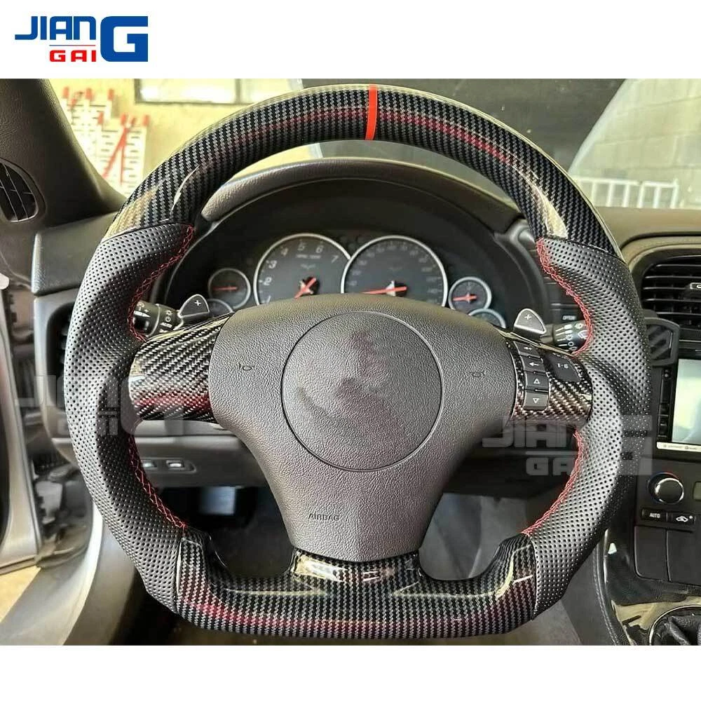 HYDRO DIP Carbon Fiber Steering Wheel Fit For 2006 2013 Corvette