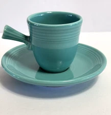 Fiesta Stick Handle Demitasse Cup & Saucer Turquoise