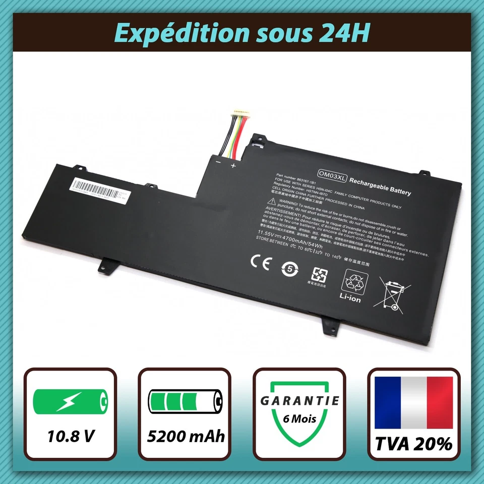 Batterie Pour HP 863167-171,863280-855 HSN-I04C,HSTNN-IB70, 11.55v 4700mah