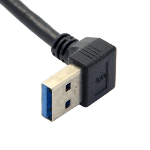 JSER 30 cm mâle réversible USB 3.1 USB-C coudé vers USB 3.0 câble de données ... - Photo 2 sur 5