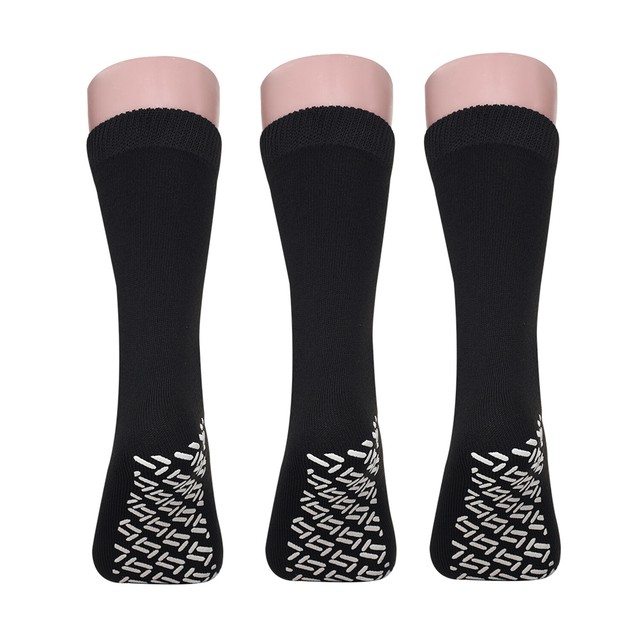 XXL NONSLIP TRACTION SOCKS LATEX FREE ( GREY ) eBay