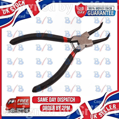 GEBOGENE NASENSPITZE SICHERUNGSRINGZANGE FEDERCLIP WERKZEUG NASEN INNEN SIR C R PIN TOOL