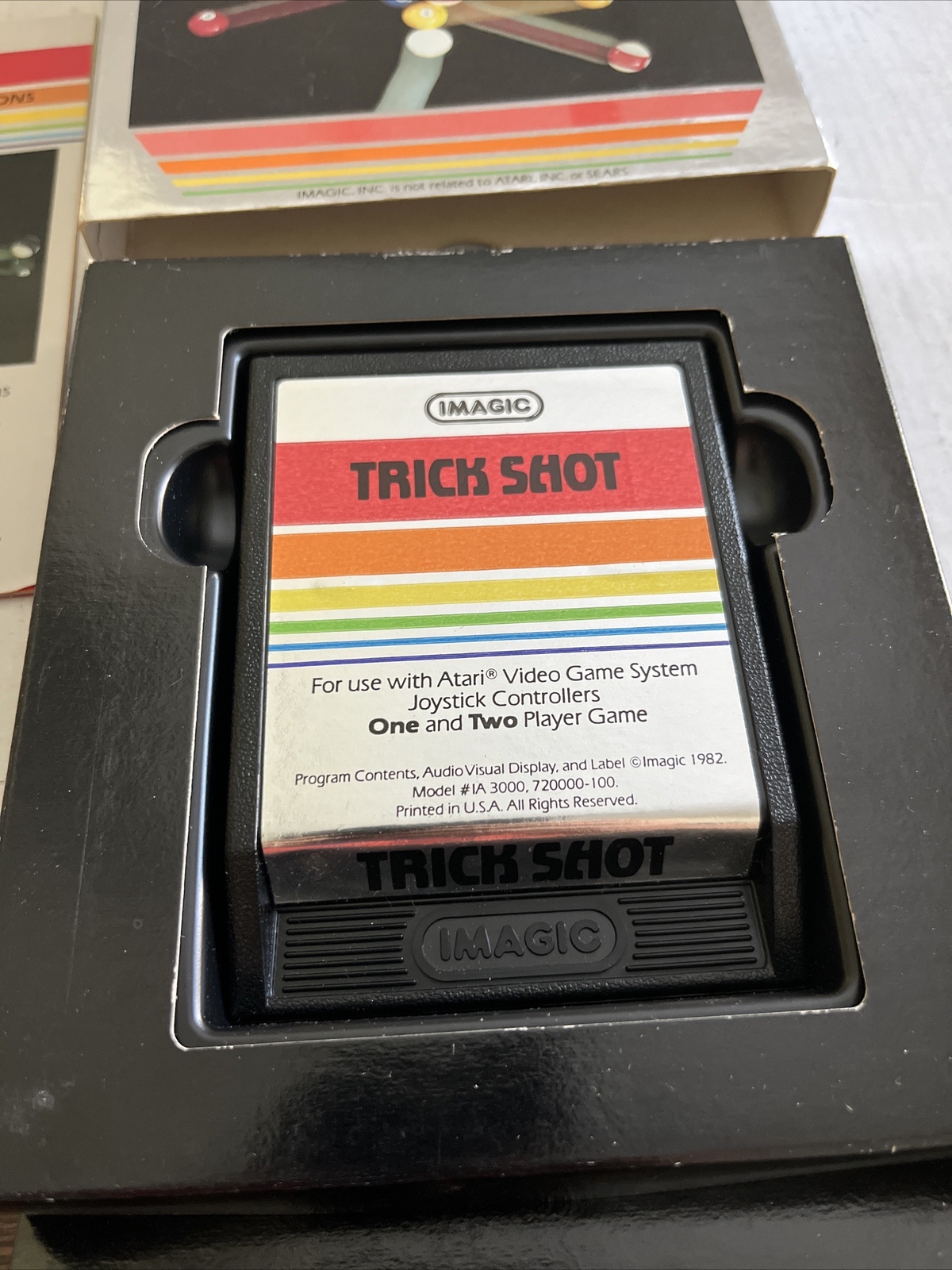 Trick Shot Atari 2600 Complete In Box CIB Manual Insert IMAGIC Video