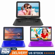 17.9" Portable DVD Player With 15.6" Large Swivel Screen Rechargeable USB Player