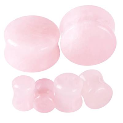 1 Pair Organic Stone Ear Gauges Double Flare Saddle Ear Tunnels Plugs 2G-5/8''