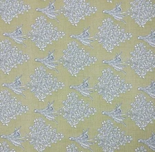 BALLARD DESIGNS GENEVIEVE GREEN SUNBRELLA FLORAL OUTDOOR FABRIC 1.5 YARDS 54"W