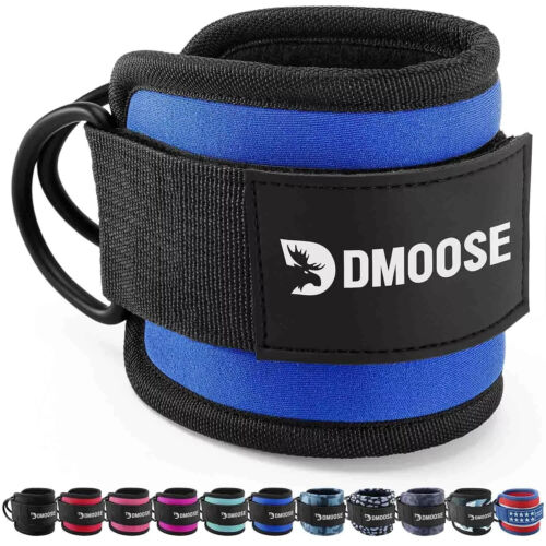 DMoose Fitness Ankle Straps for Cable Machines - One Size Fit with Premium Pa...