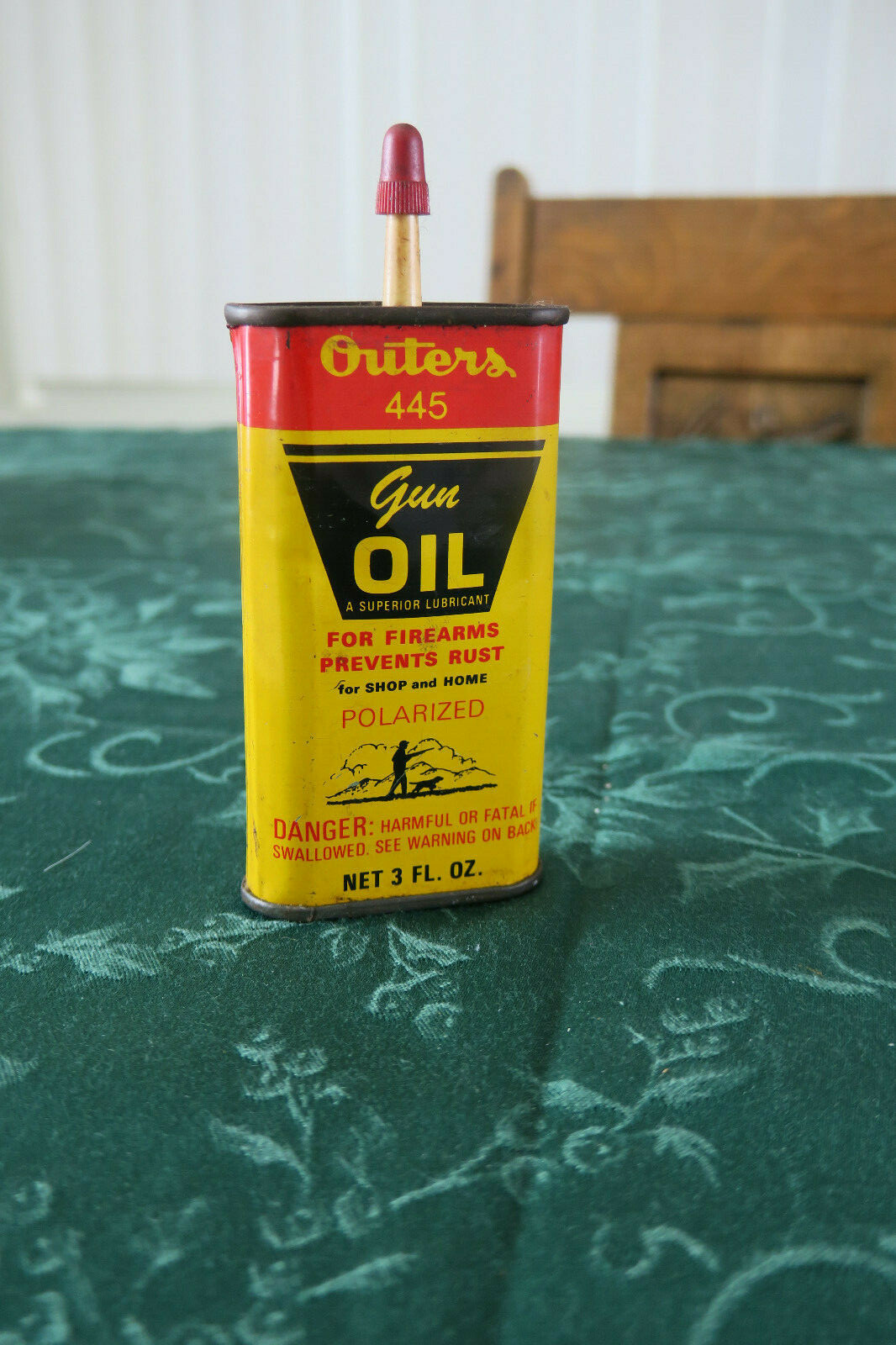 Vintage OUTERS 445 GUN OIL can , Firearms! Rifle, Pistol, Nice eBay