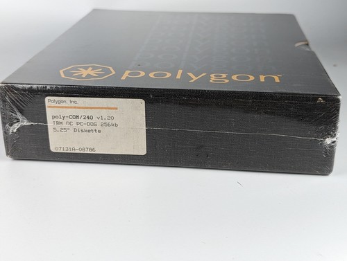 RARE Polygon Poly-COM/240 V1.20 IBM PC 5.25" Diskette Sealed Brand New - Afbeelding 4 van 4