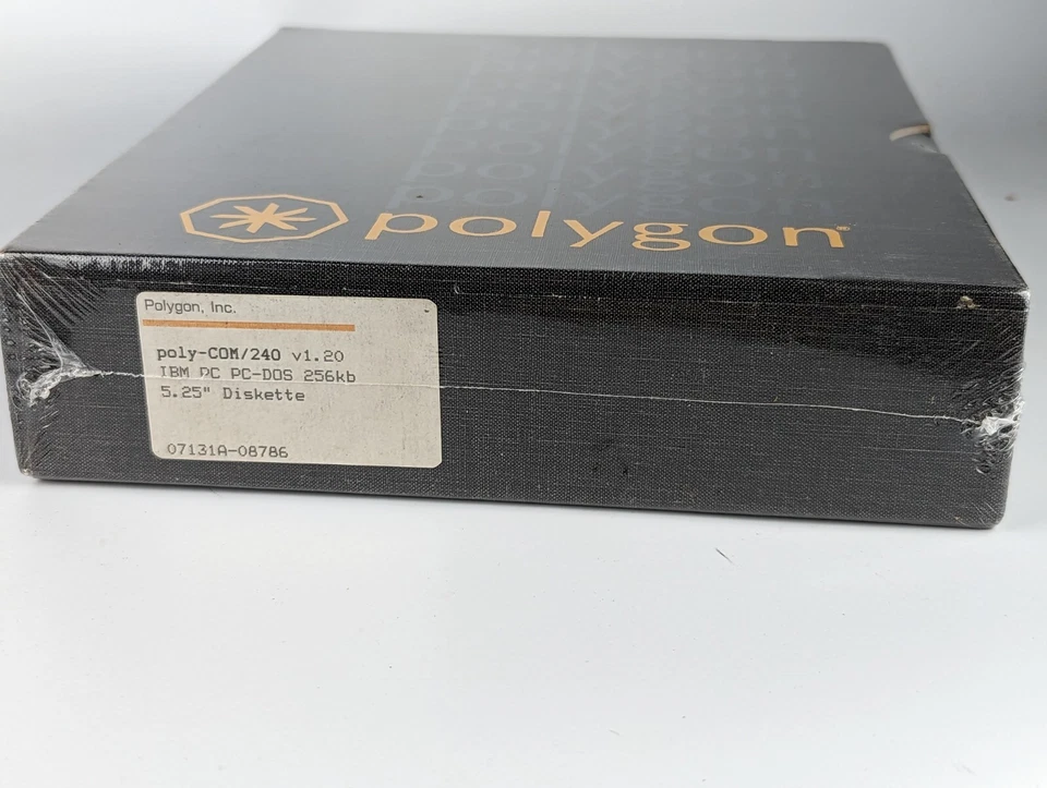 RARO Polygon Poly-COM/240 V1.20 IBM PC 5.25" Disquete Sellado Nuevo Foto 4 de 4