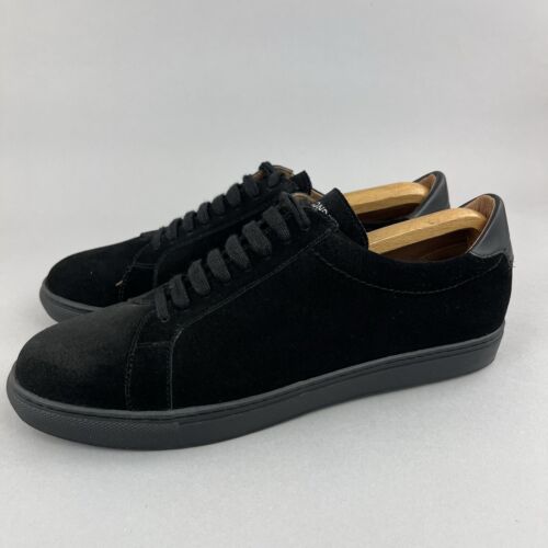 H By Hudson Triple Negro Gamuza Plimsoll Tenis Parte Superior Baja Entrenadores Zapatos EU43 UK9 - Imagen 4 de 13