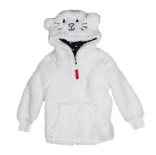 Kiki Koko Girls Fluffy Jacket Plush Teddy Jacket Hood Cat Face Size 98