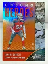 Shaquil Barrett 2020 Panini Absolute Unsung Heroes ORANGE Spectrum #d 25/75 BUCS