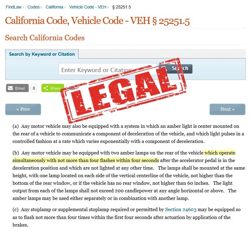 Alla Lighting LED 3157 Strobe Brake Light Bulbs – Flashing Blinking Safety Warning (Red)
