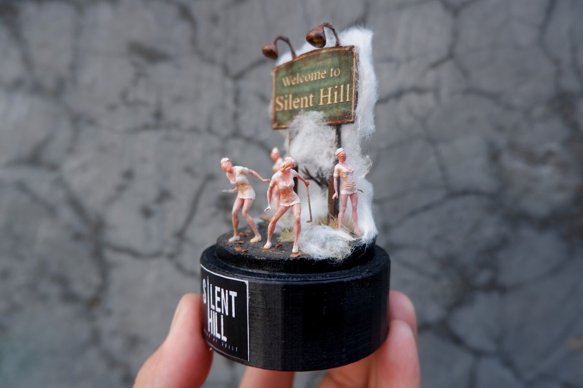 Welcome to Silent Hill diorama - Horor Scene - Nurse zombie