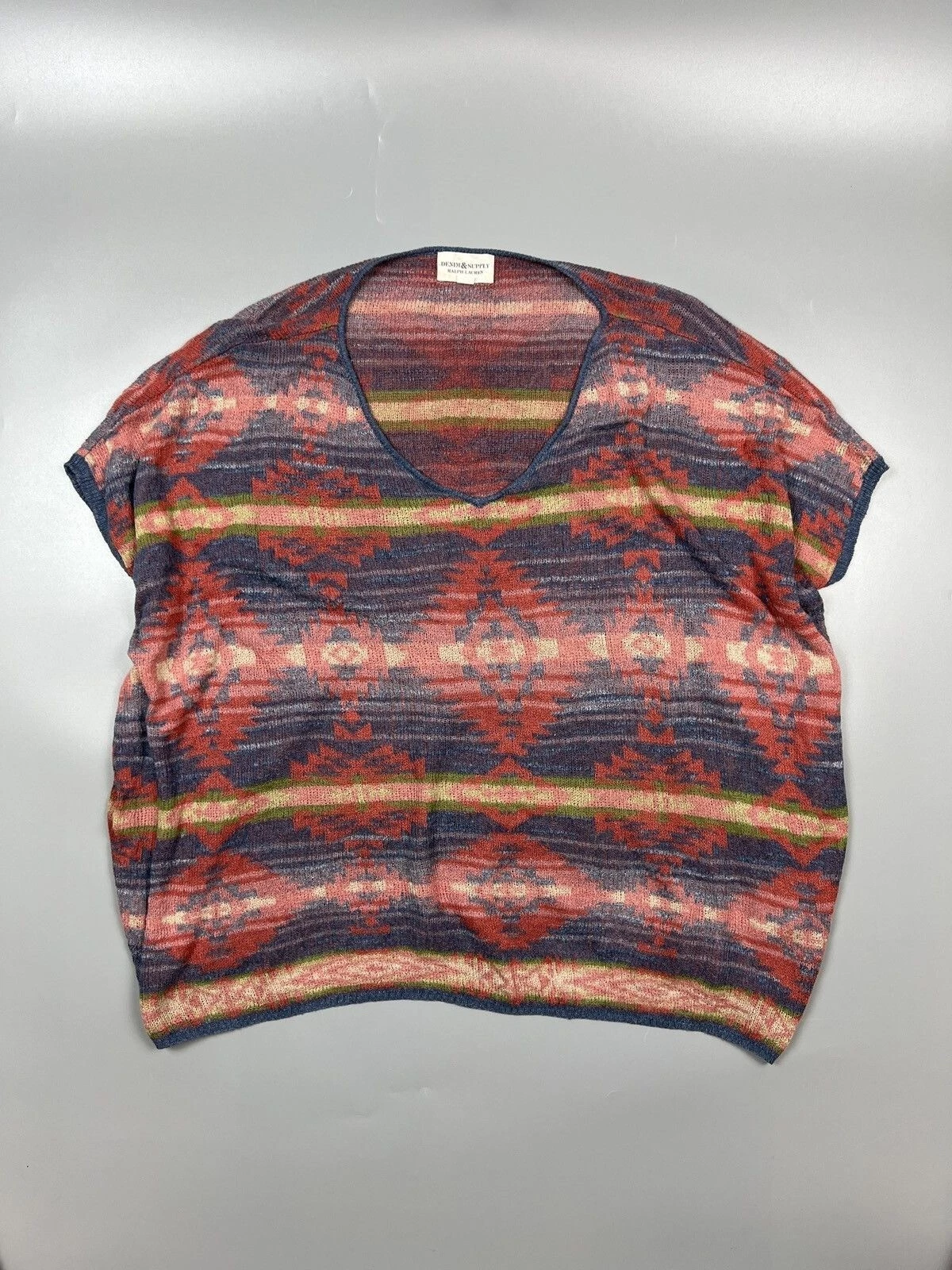 Women's Denim & Supply Ralph Lauren American Poncho Gilet Size M (Y0360)