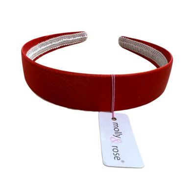Damen Mädchen Hochzeit Party Kostüm rot Basic Satin Stirnband 2,5 cm breit 