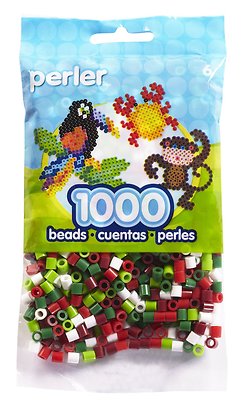 2 Packs 1000 Perler Christmas Mix Color Iron On Fuse Beads 80-15134 Total 2,000