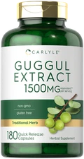 Guggul Extract 1500mg | Guggulsterone | 180 Capsules | Non-GMO | by Carlyle