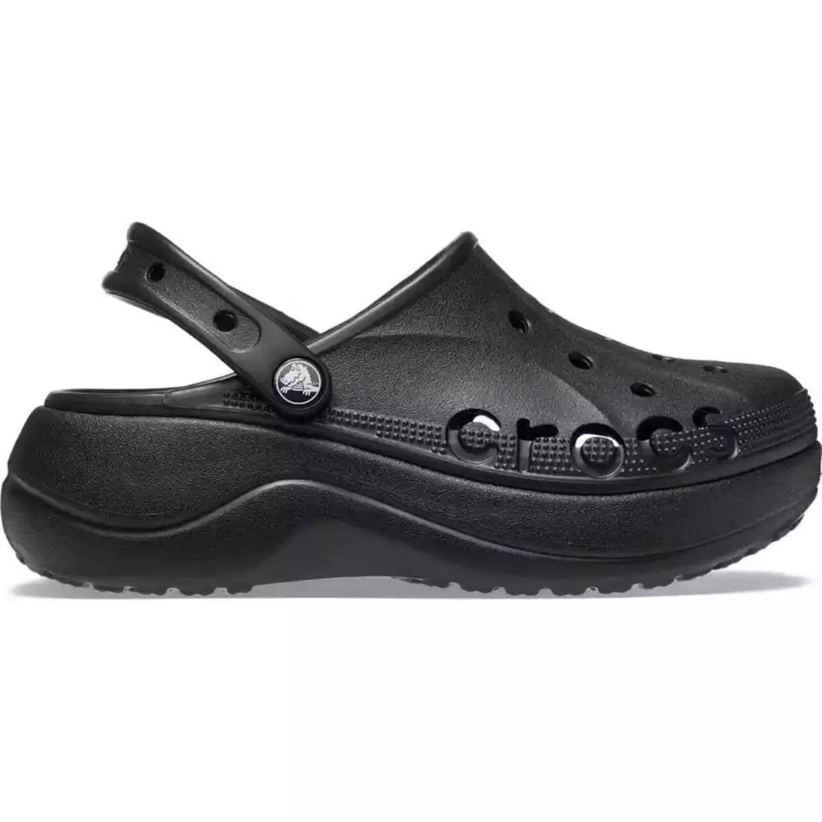New Crocs Baya Womens Size 11 Slip On Platform Shoes Platform Clogs Black