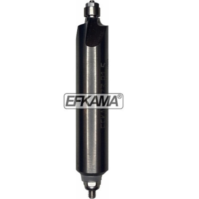 Radiusfräser Entgratfräser Ø8mm VHM r=1,0mm mit Kugellager Ø4mm , 7° Drall