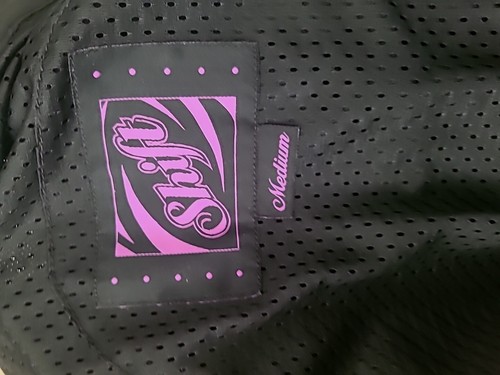 shift motorcycle jacket black Built In Padded Shoulders, Elbow Mesh Black - Picture 9 of 14