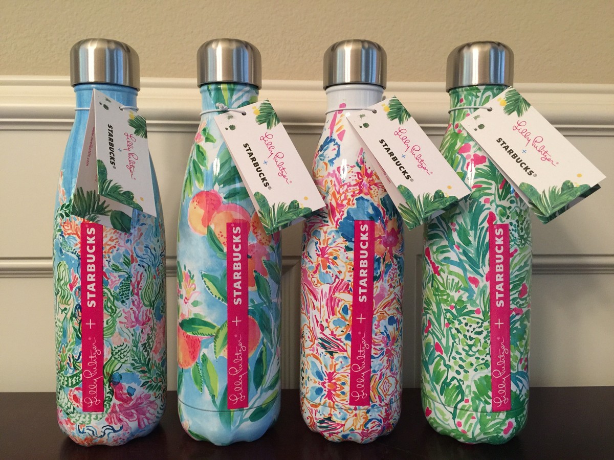 Starbucks Lilly Pulitzer S'Well Stainless Steel Water Swell