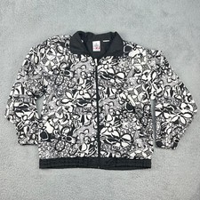 Vintage USA Olympic Windbreaker Jacket Adult Medium Black White 90s JC Pennys
