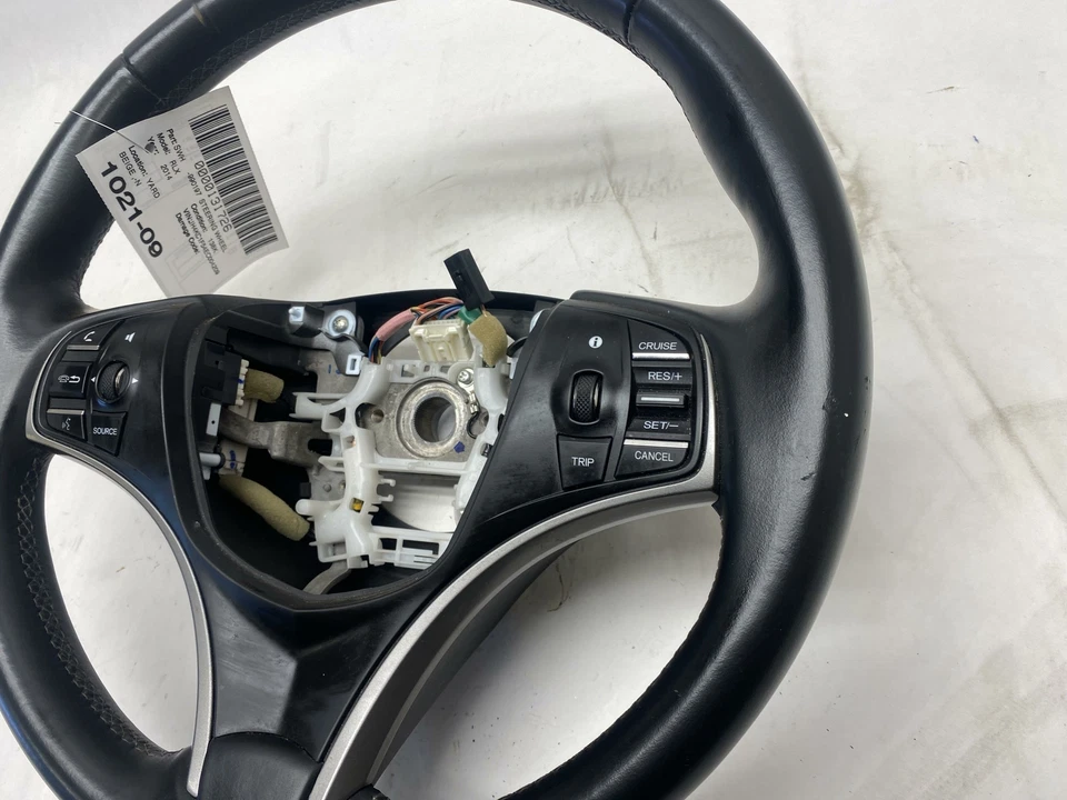 2014-2020 ACURA RLX STEERING WHEEL LEATHER BLACK W/ CONTROL SWITCH OEM - Imagem 3 de 4