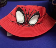 Disney Parks Marvel Spiderman Reversible Bucket Hat Adult New 2024