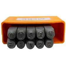 10 Pc 1/4'' 6mm Metal Punch Stamp NUMBERS 0-9 Marking Ingot Jewelry Puncher