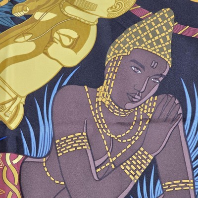 Hermes Carré 90 Tresor Royal du Benin Scarf from Japan | eBay