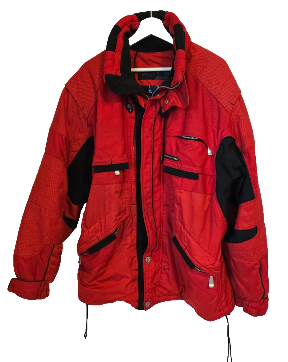 Killy AWT Men’s Black and Red Ski Jacket Recco Rescue System Size 38