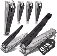 Nail Clippers Set 6 -Pack - Includes Toenail Clippers, Fingernail Clipper