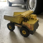RARE Vintage 1980s Mighty Tonka XMB-975 Metal Dump Truck Yellow Turbo Diesel OOP