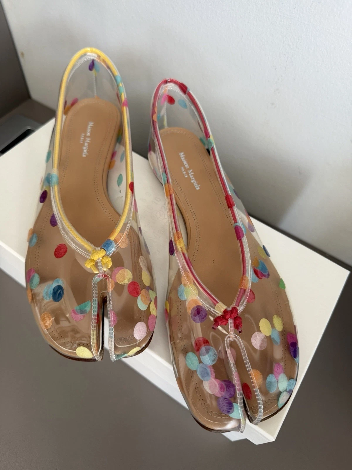 Maison Margiela Confetti Print Tabi Ballet Flats - Size 37 - New In Box, Receipt