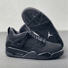 Jordan 4 "Black Cat" Retro Men's Mid Top Basketball Shoes