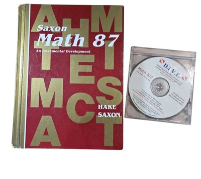 Saxon Math 8/7 1st Edition TEXTBOOK AND DIVE CDROM Video Lessons