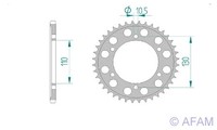 Kettenrad 45-ZäHne 520-Teilung FüR Yamaha MT-07 700 A Moto Cage Bj. 2014-2016